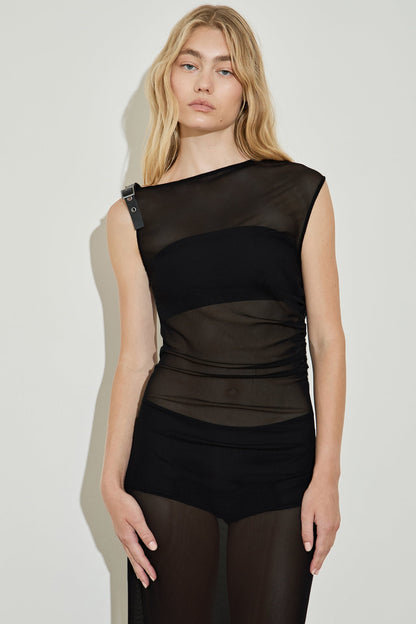 Maison Essentiele | Ruched Maxi - Black