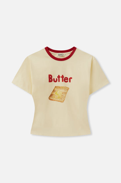 Maku The Label | Butter On Toast Fitted Tee - Butter