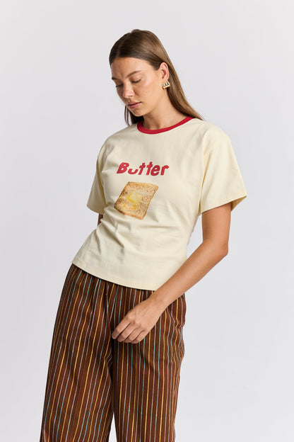 Maku The Label | Butter On Toast Fitted Tee - Butter