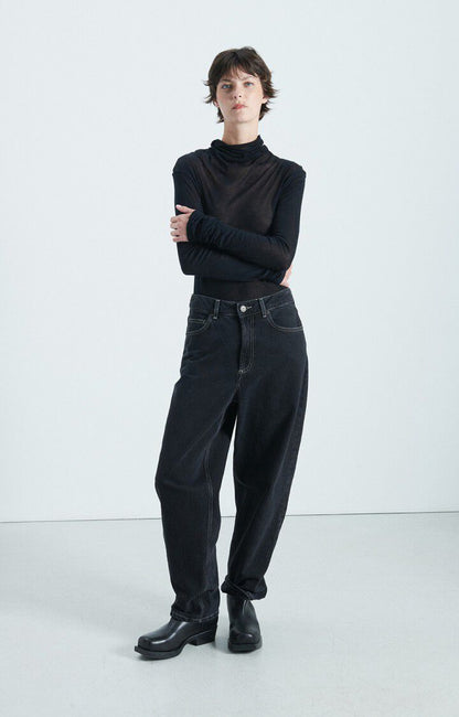 American Vintage | Massachusetts Long Sleeve T.Shirt - Black