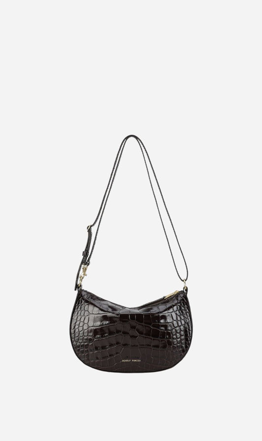 Deadly Ponies | Mr Sling Micro - Espresso Croc