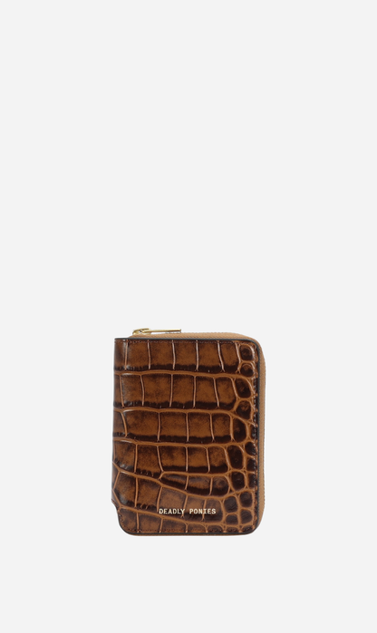 Deadly Ponies | Mini Wallet - Toffee Croc