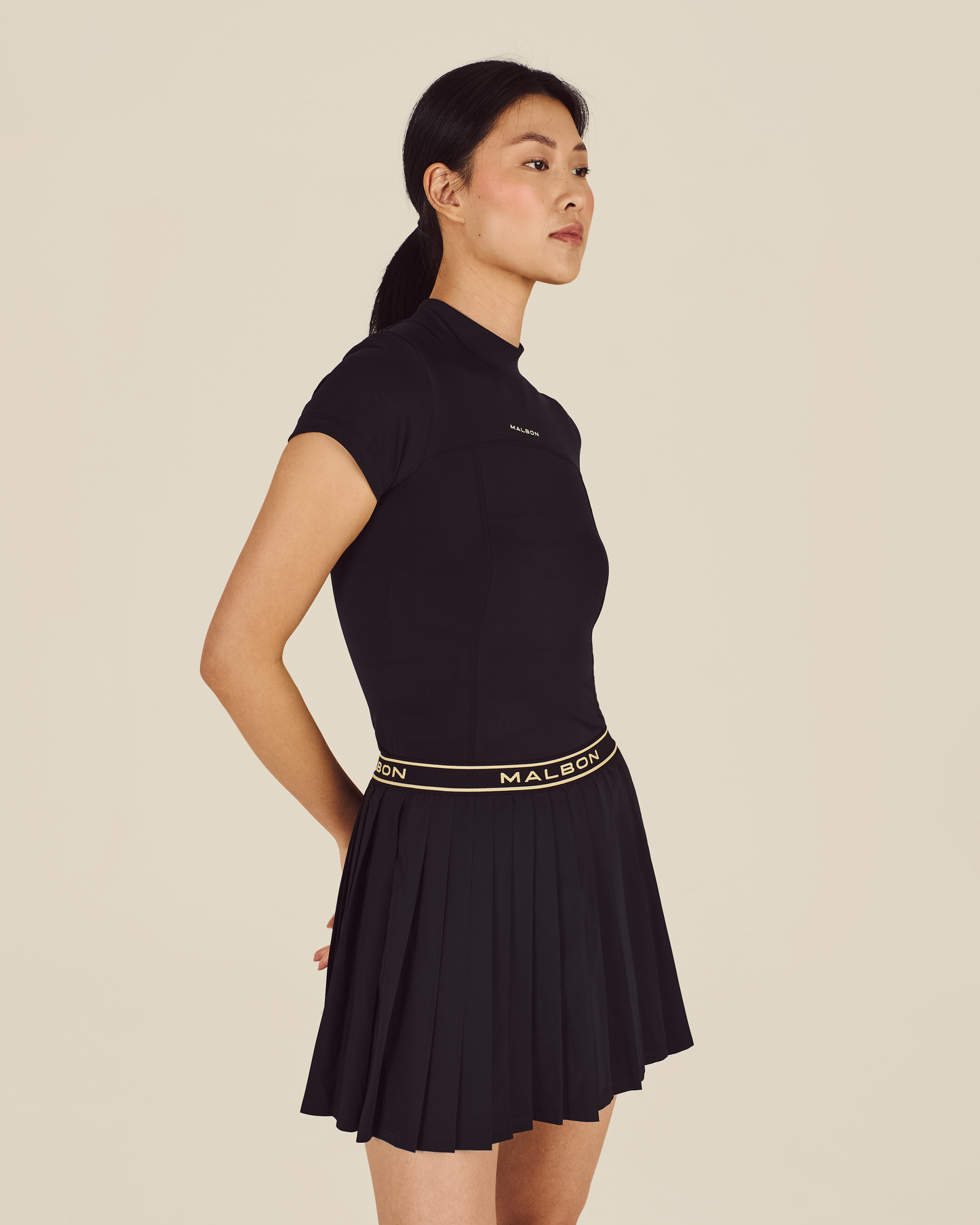 Malbon | Laurell Pleated Skirt - Black