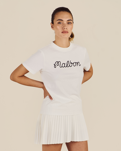 Malbon | Cosette Script Tee - White