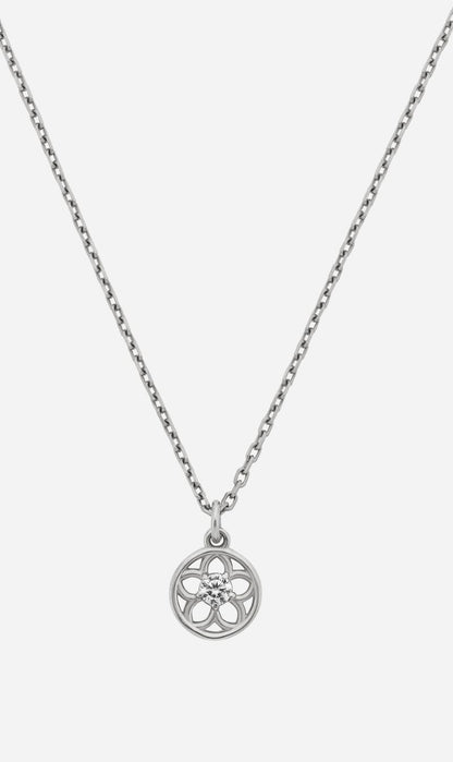 Zoe & Morgan | Manuka Necklace - Silver/White Zircon