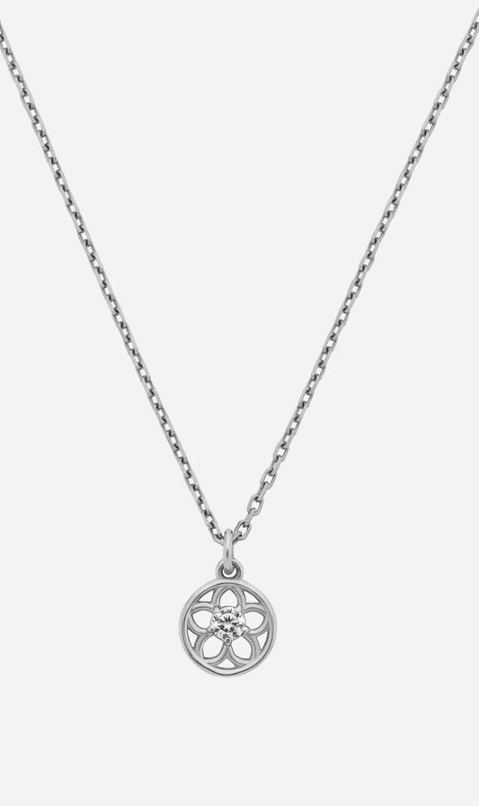 Zoe & Morgan | Manuka Necklace - Silver/White Zircon