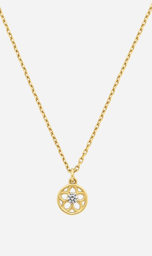 Zoe & Morgan | Manuka Necklace - Gold/White Zircon