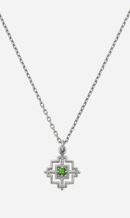 Zoe & Morgan | Centered Necklace - Silver/Chrome Diopside