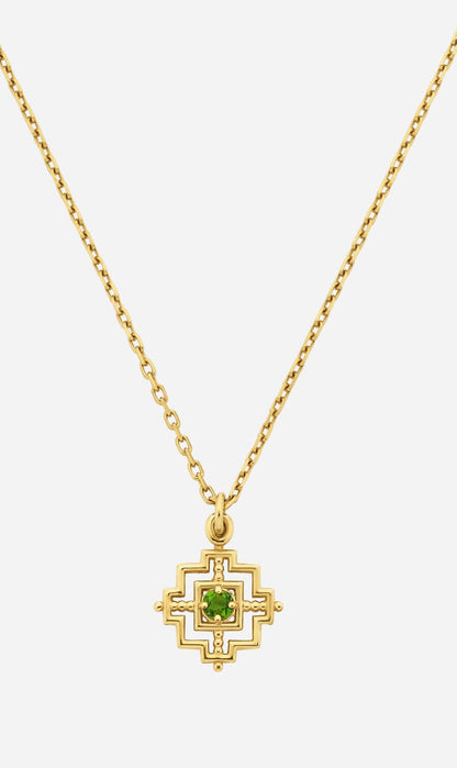 Zoe & Morgan | Centered Necklace - Gold/Chrome Diopside