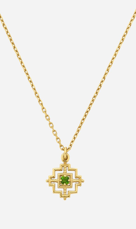 Zoe & Morgan | Centered Necklace - Gold/Chrome Diopside