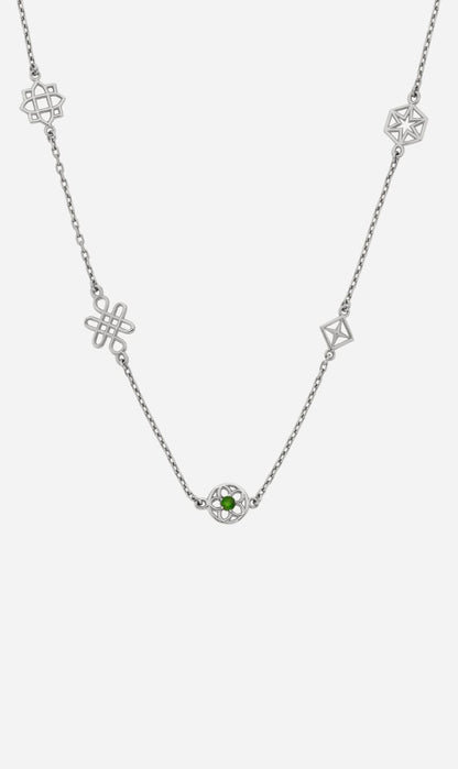 Zoe & Morgan | Aura Necklace - Silver/Chrome Diopside