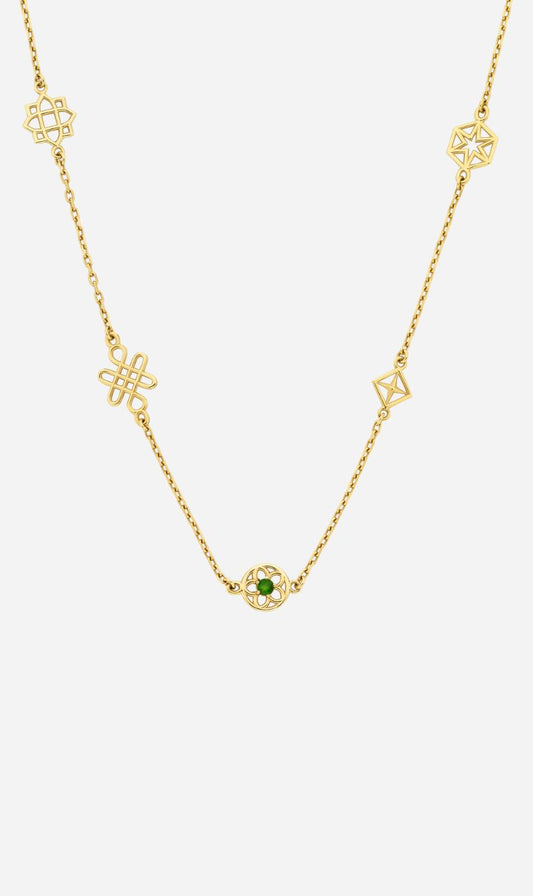 Zoe & Morgan | Aura Necklace - Gold/Chrome Diopside