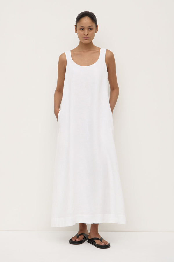 Assembly Label | Maree Linen Maxi Dress - White
