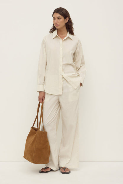 Assembly Label | Marina Stripe Pant - White/Grey