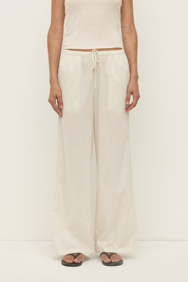 Assembly Label | Marina Stripe Pant - White/Grey