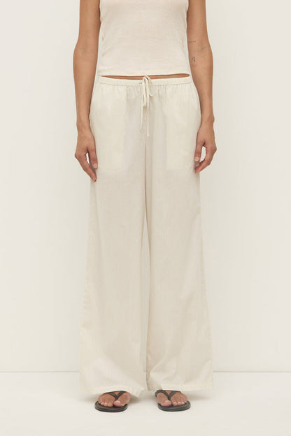 Assembly Label | Marina Stripe Pant - White/Grey