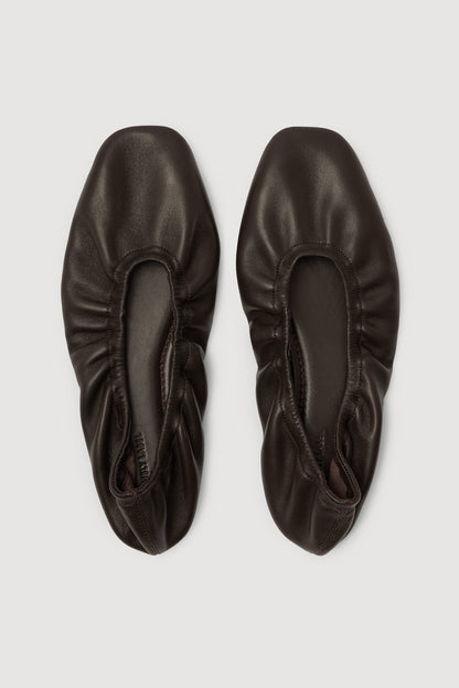 Assembly Label | Marion Leather Ballet Flat - Walnut