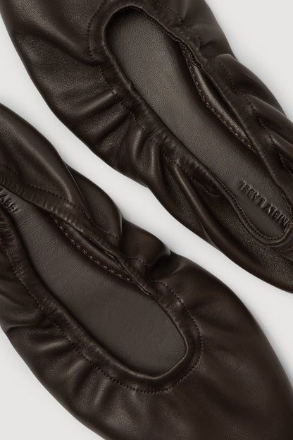 Assembly Label | Marion Leather Ballet Flat - Walnut