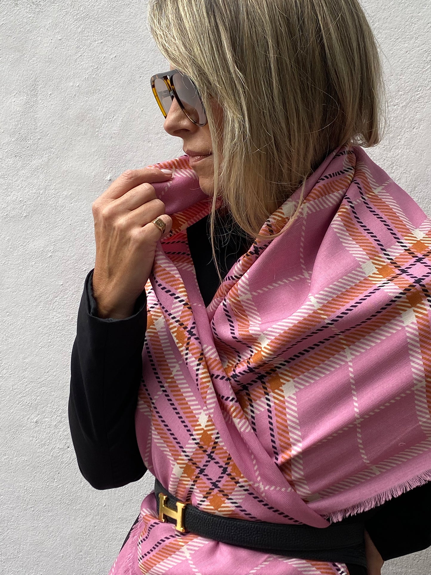 Dark Hampton | The McRae Wool Silk Scarf