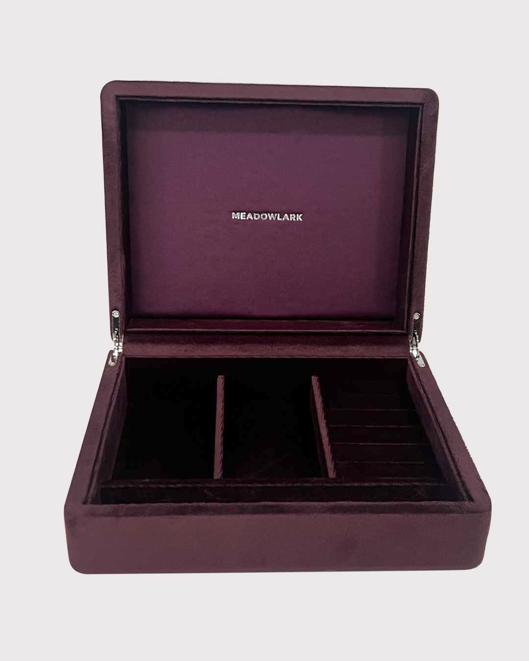 Meadowlark | Velvet Jewellery Box Large - Merlot
