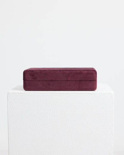 Meadowlark | Velvet Jewellery Box Small - Merlot