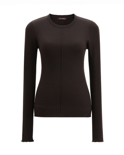 Dear Dylan | Merino Long Sleeve Knit - Bark