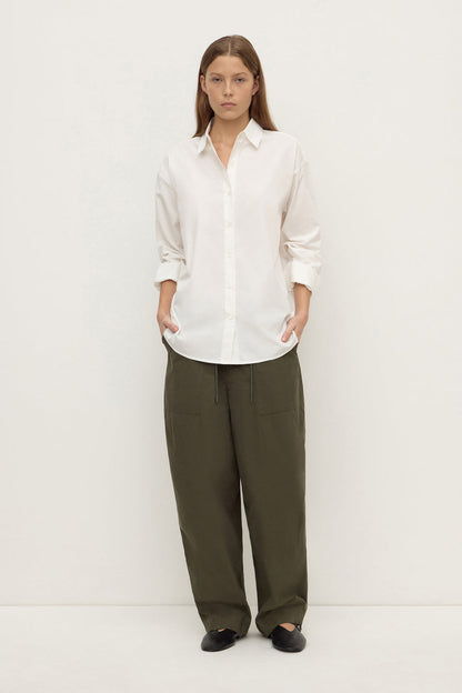 Assembly Label | Micha Poplin Long Sleeve Shirt - White