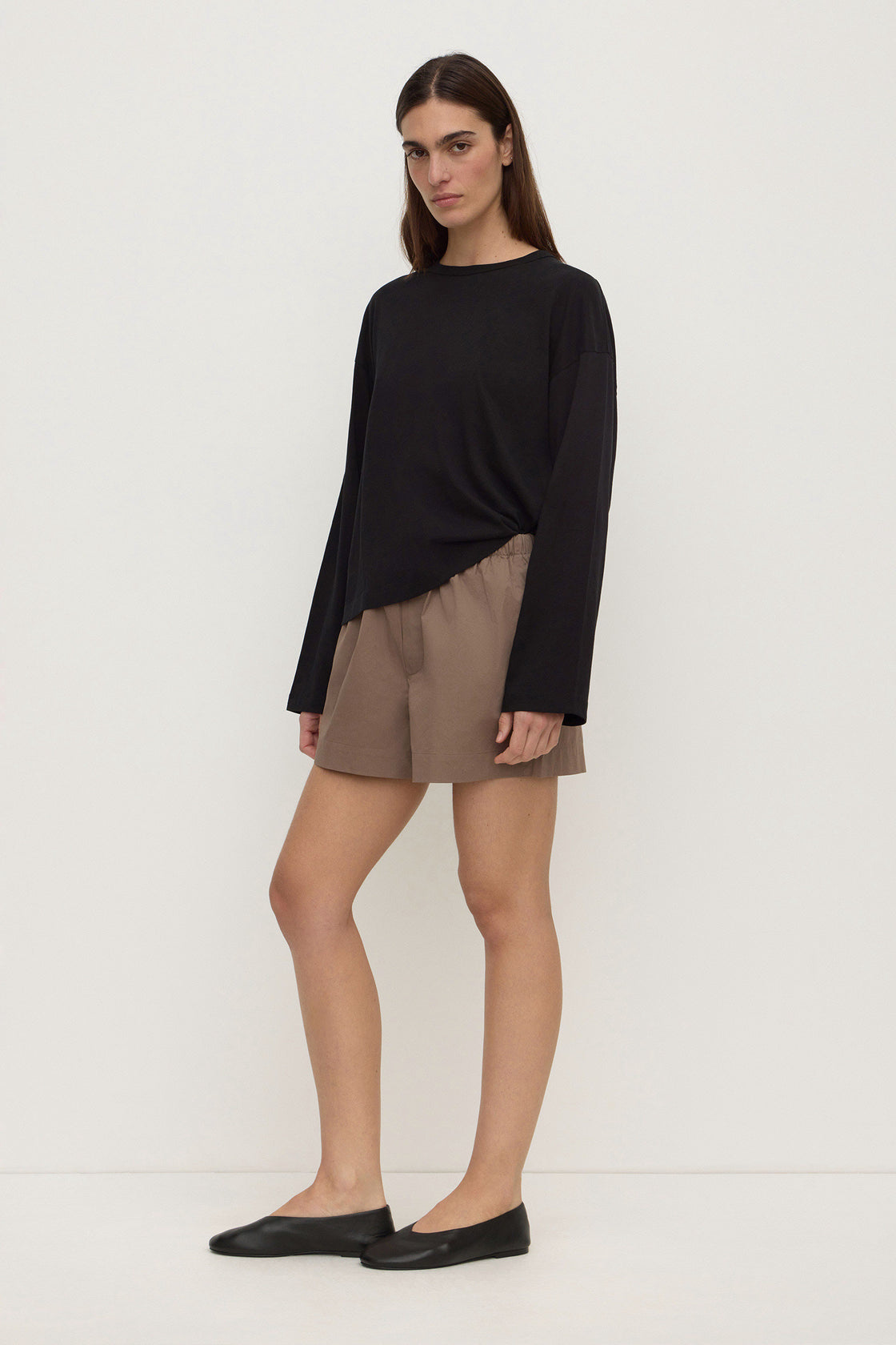 Assembly Label | Micha Poplin Short - Dark Sand