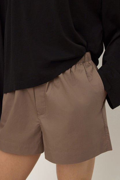 Assembly Label | Micha Poplin Short - Dark Sand