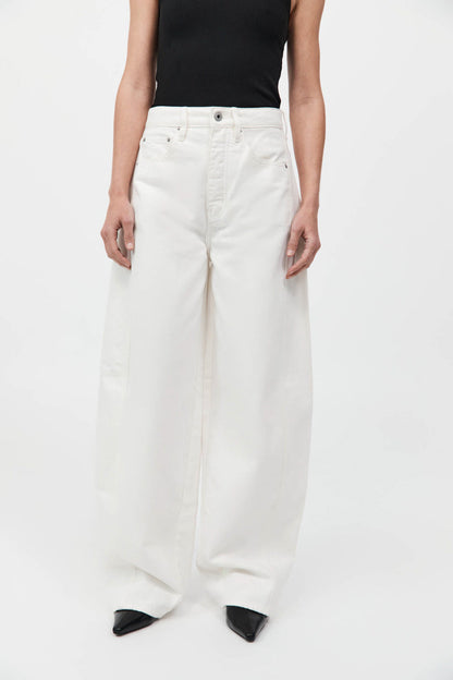 St Agni | Mid Rise Balloon Jeans by Outland Denim - White