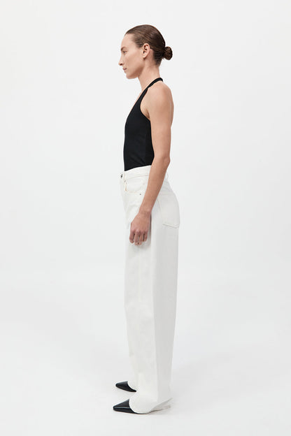 St Agni | Mid Rise Balloon Jeans by Outland Denim - White