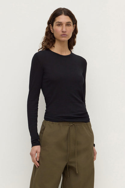 Assembly Label | Mika Cotton Long Sleeve Tee - Black