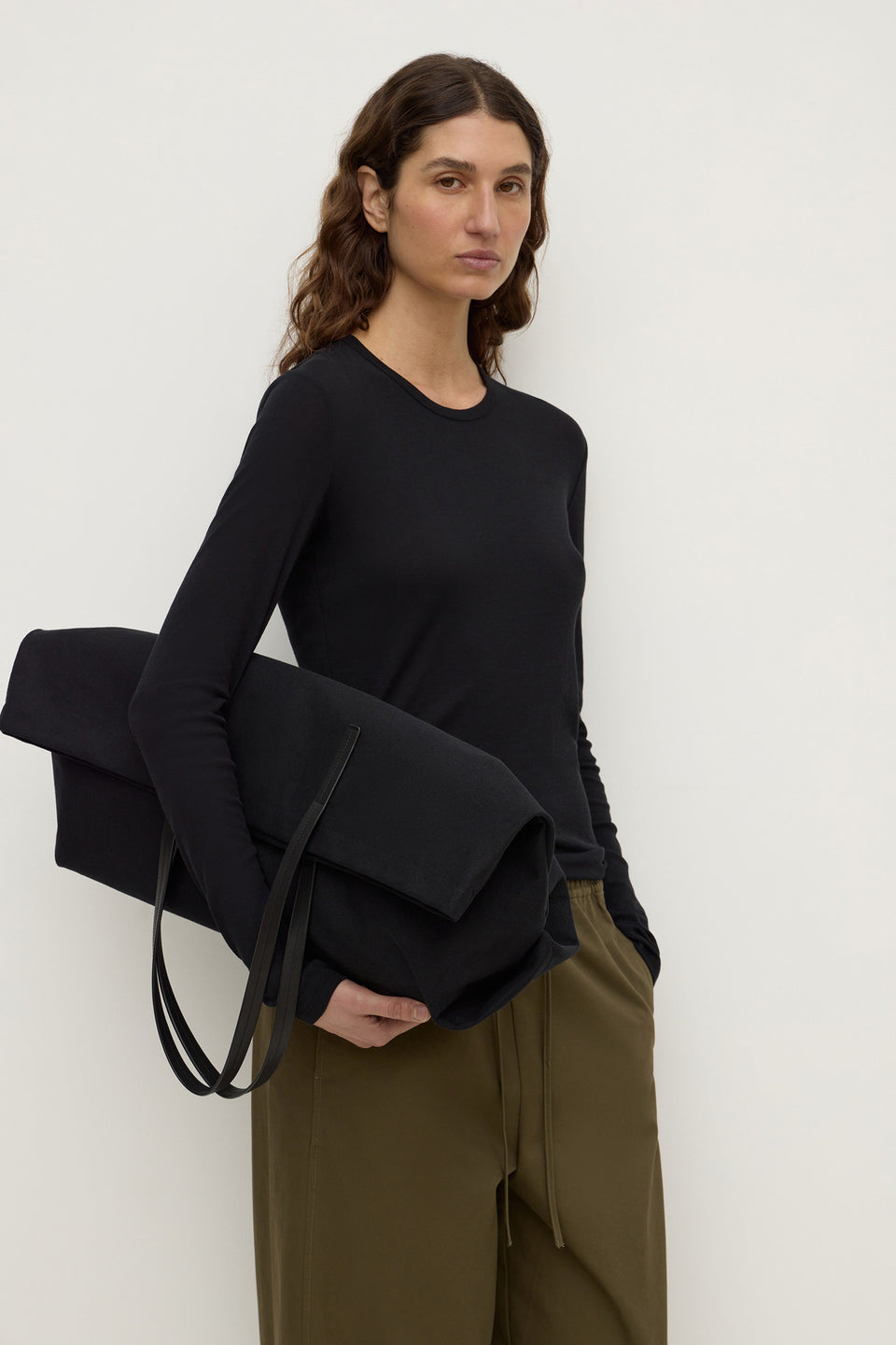 Assembly Label | Mika Cotton Long Sleeve Tee - Black