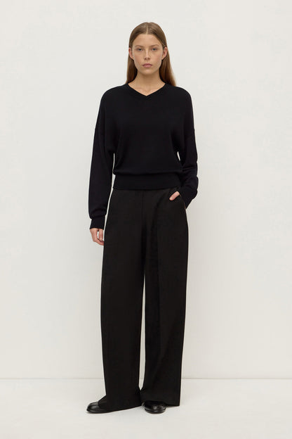 Assembly Label | Mira V Neck Sweater - Black