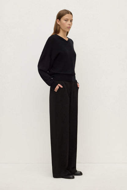 Assembly Label | Mira V Neck Sweater - Black