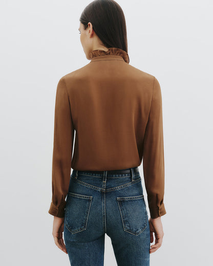 Nili Lotan | Lily Blouse - Cognac