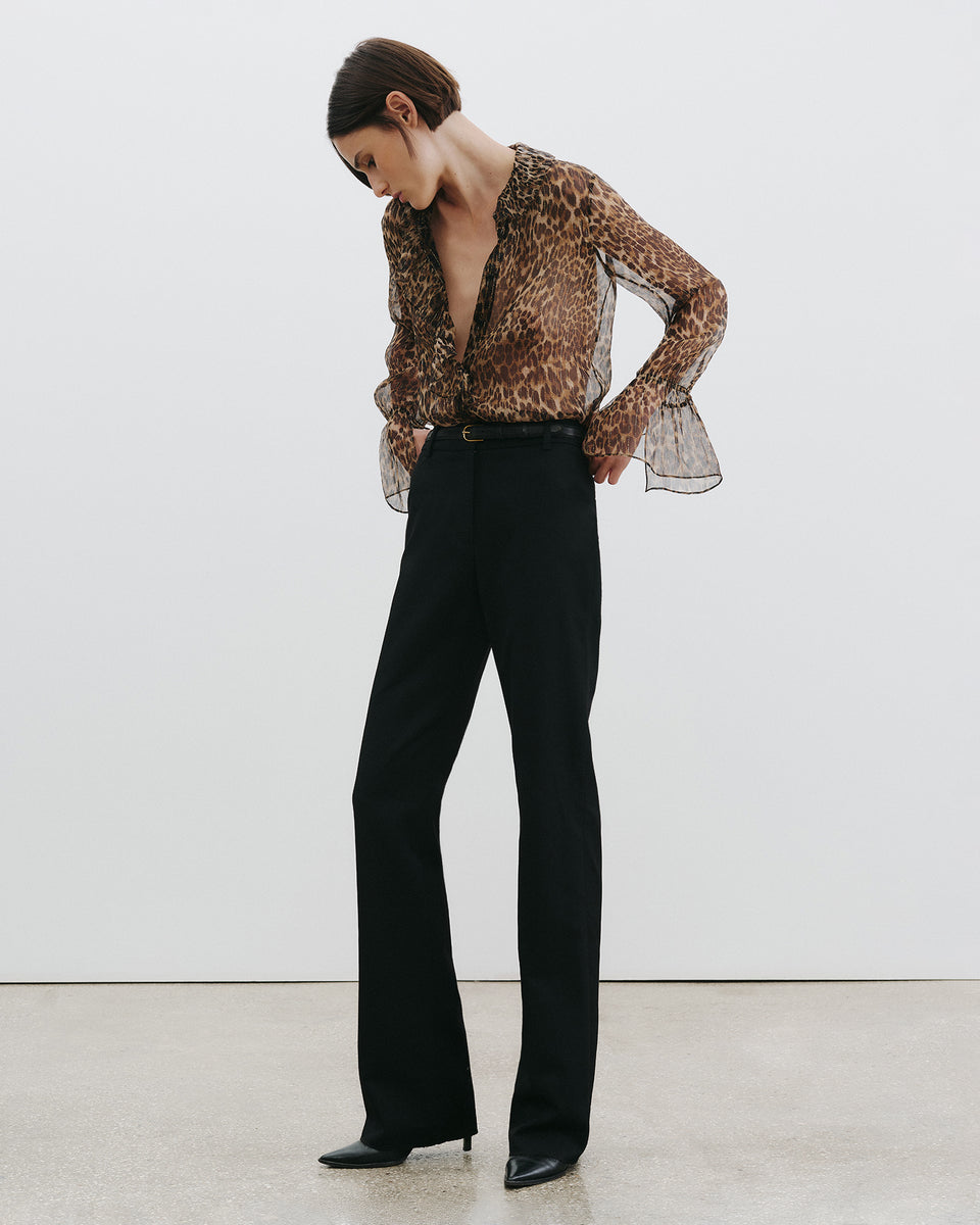 Nili Lotan | Cecily Shirt - Lurex Leopard