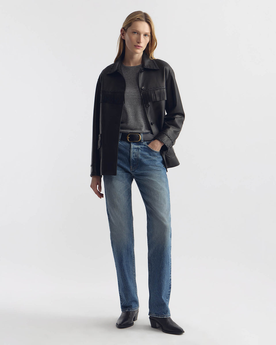 Nili Lotan | Lana Crewneck Tee - Heather Grey