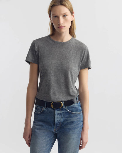 Nili Lotan | Lana Crewneck Tee - Heather Grey