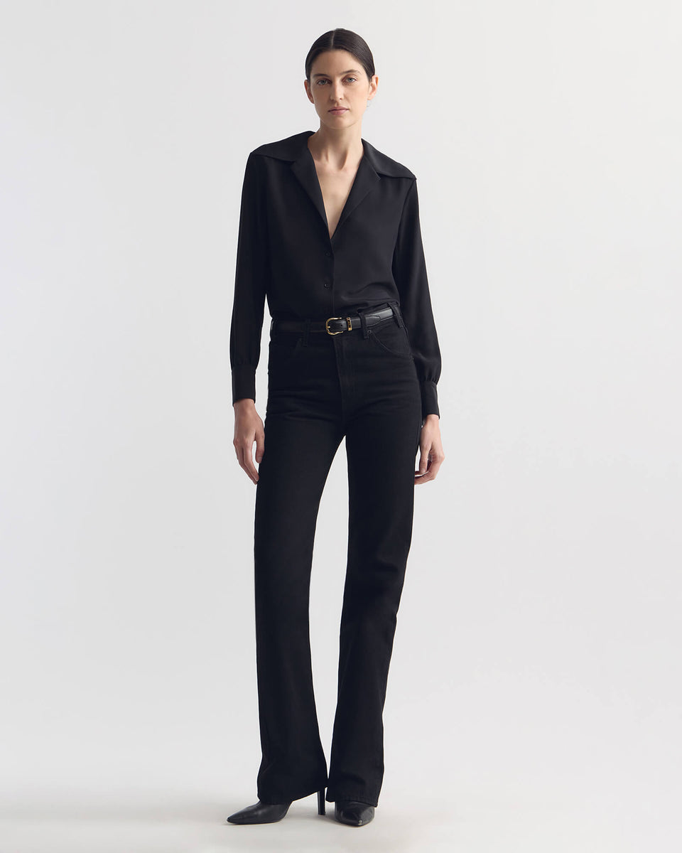 Nili Lotan | Joxe Silk Blouse - Black