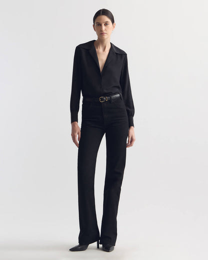 Nili Lotan | Joxe Silk Blouse - Black