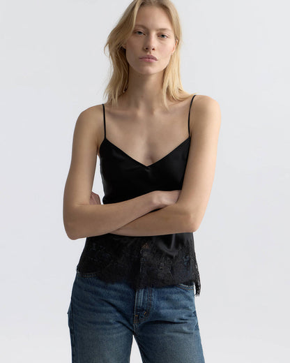 Nili Lotan | Nadine Lace Cami Top - Black