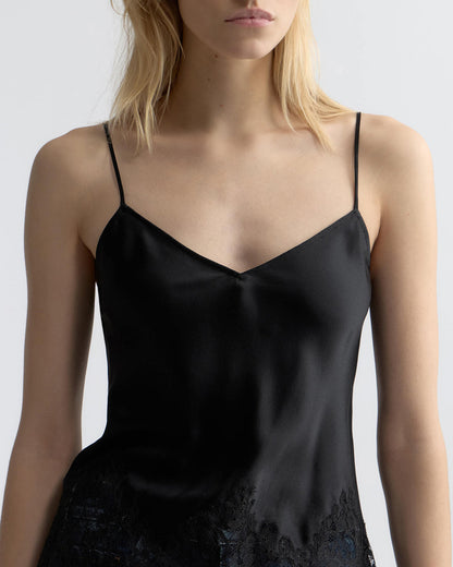 Nili Lotan | Nadine Lace Cami Top - Black