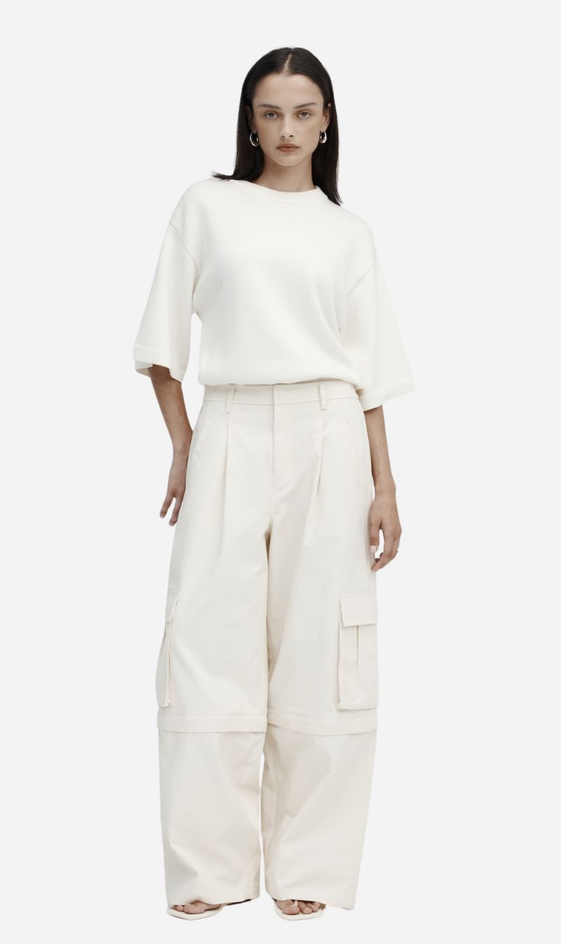 Rebe | Convertible Cargo Trouser - Ecru