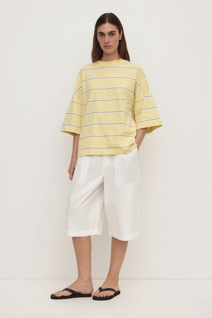Assembly Label | Nora Cotton Stripe Oversized Tee - Rind