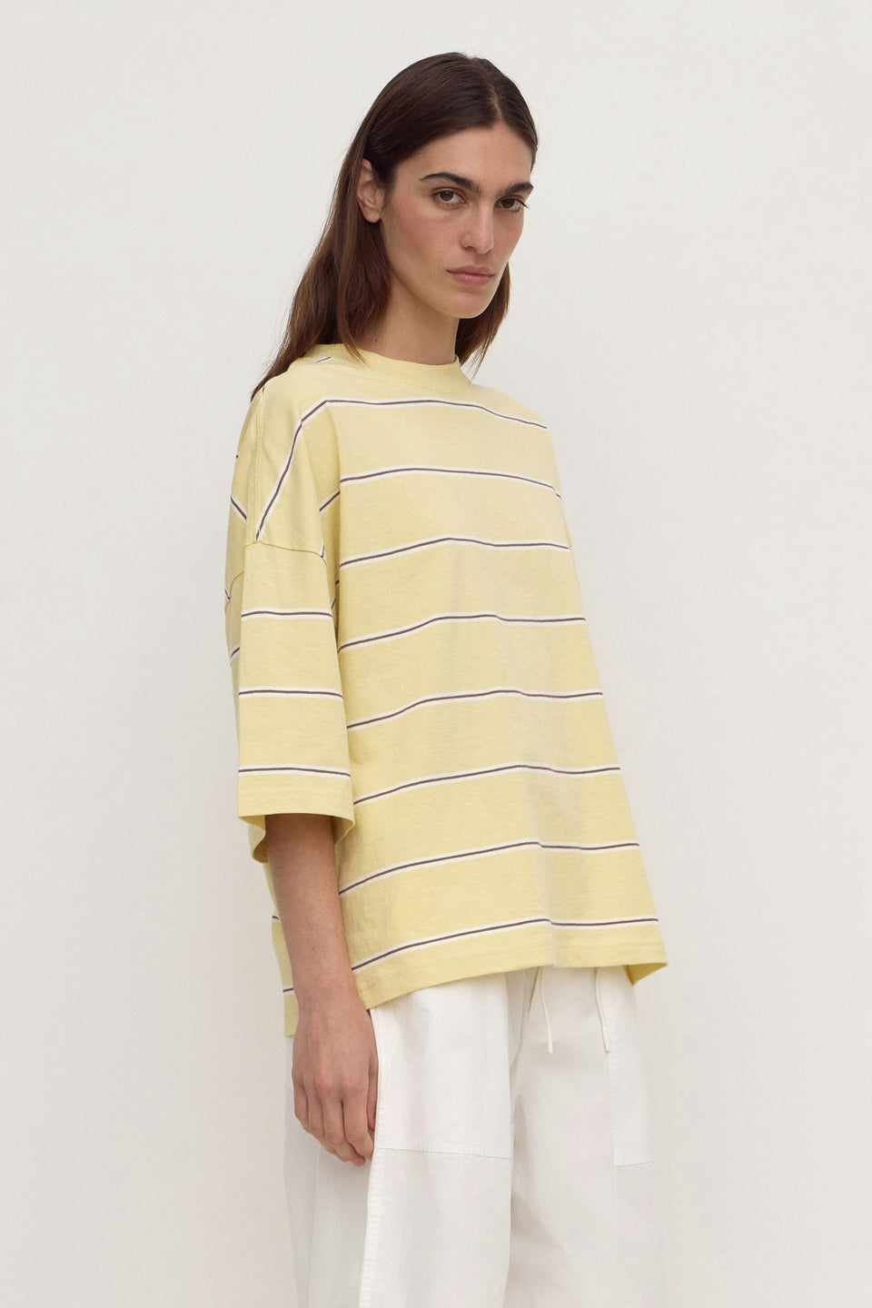 Assembly Label | Nora Cotton Stripe Oversized Tee - Rind