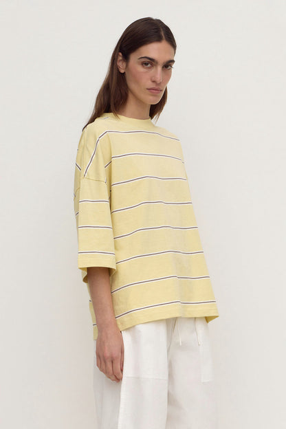 Assembly Label | Nora Cotton Stripe Oversized Tee - Rind