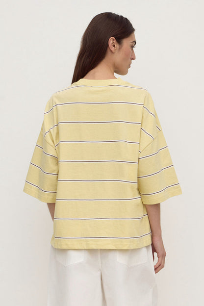 Assembly Label | Nora Cotton Stripe Oversized Tee - Rind