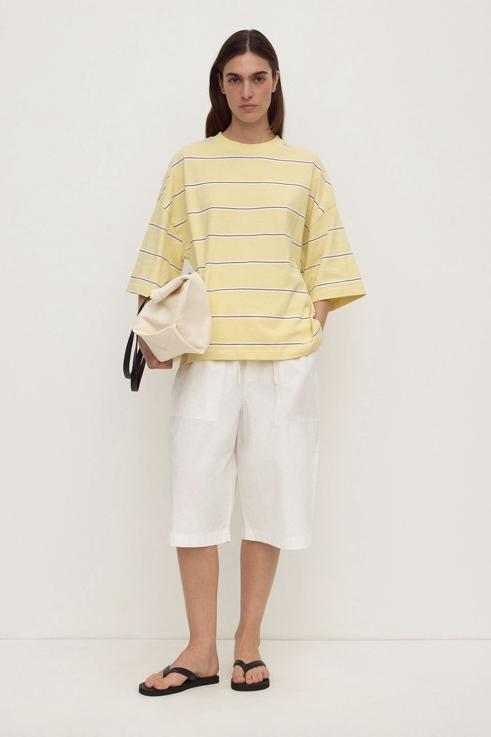 Assembly Label | Nora Cotton Stripe Oversized Tee - Rind