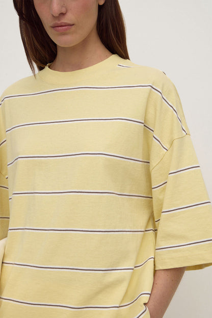 Assembly Label | Nora Cotton Stripe Oversized Tee - Rind